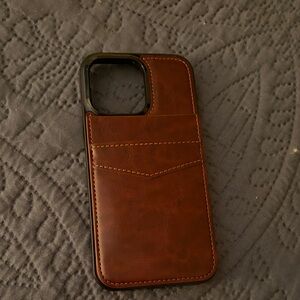 Apple Brown Leather Phone Case